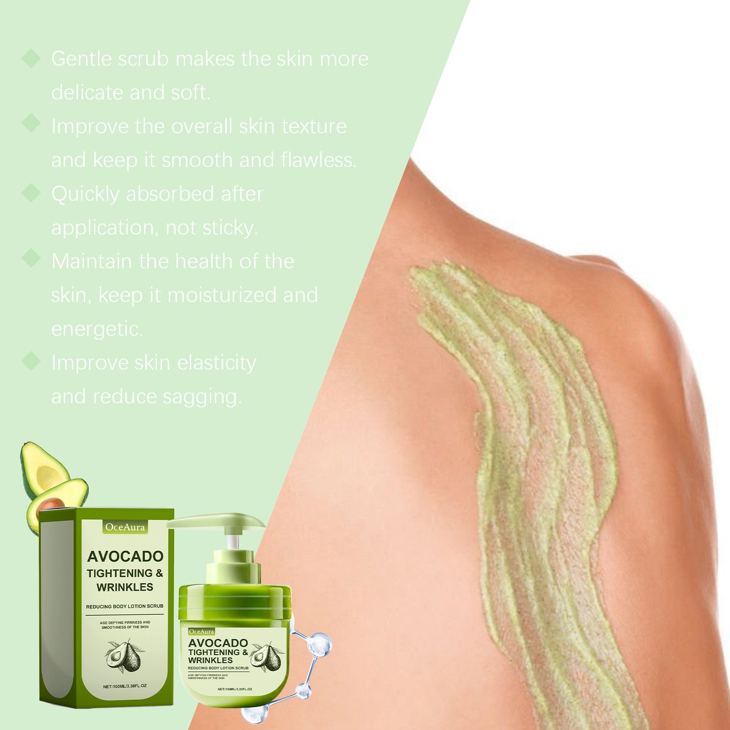 OceAura Avocado Exfoliating Body Lotion Hydrates And Moisturizes All Over The Skin