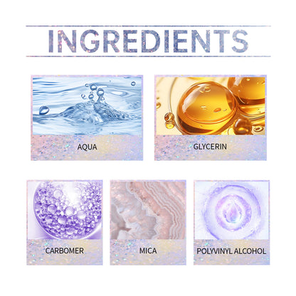 Jaysuing Glitter Glitter Gel, Natural Stereoscopic Body High Glitter Party Rave Multi-Color Option