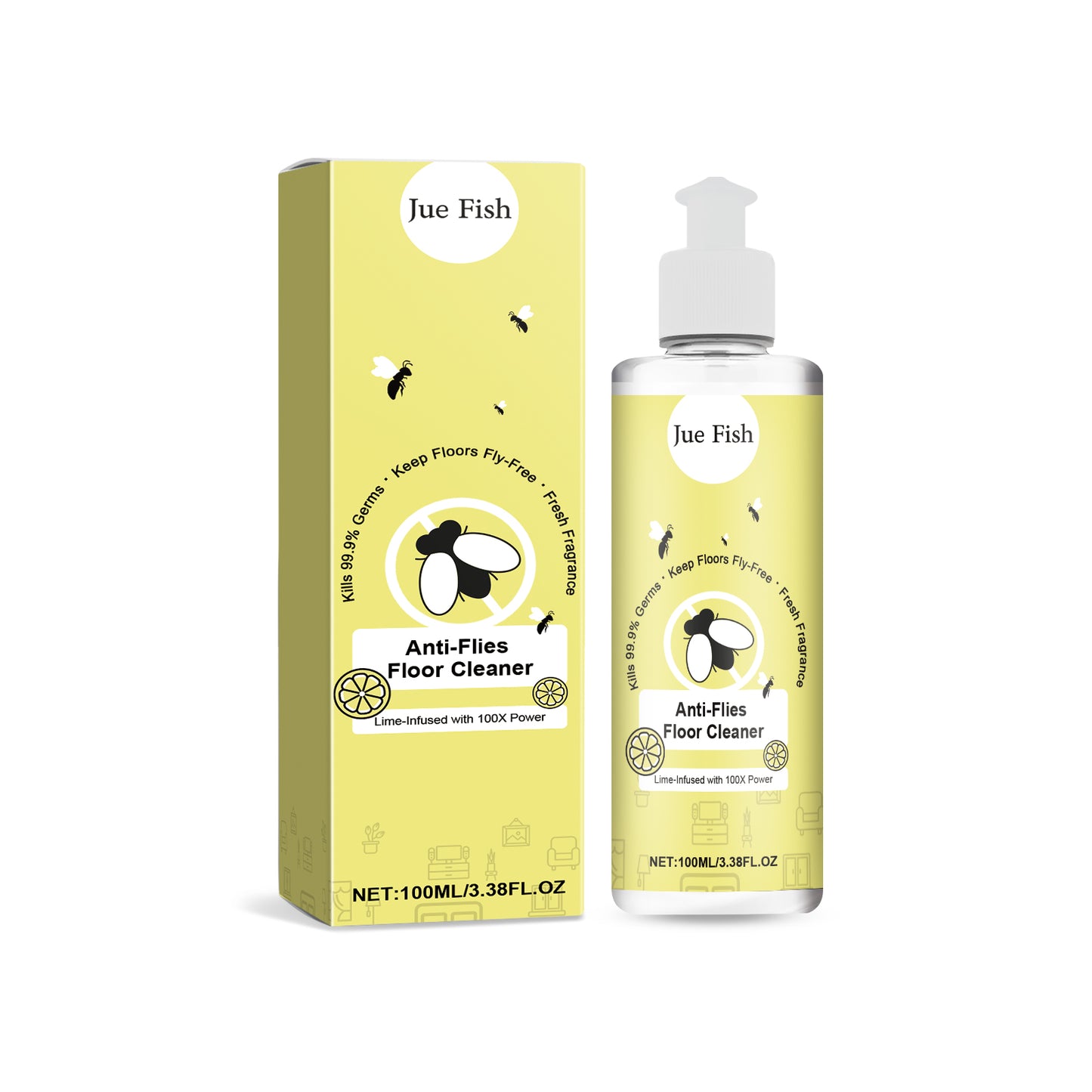 Anti-Fly Floor Cleaner, Clean Floor Stains, Anti-Fly Odor, Fresh Fragrance, Bright And Non-Slip