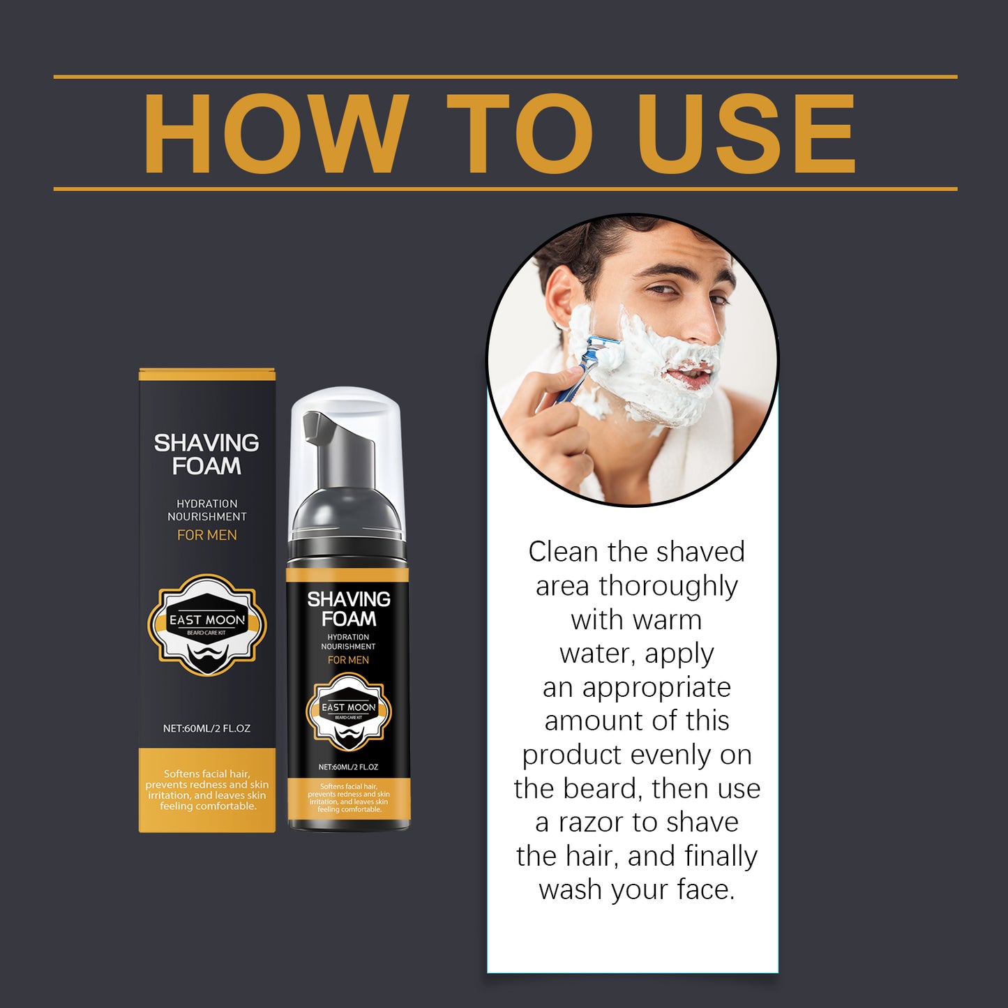 Men's Beard Care Series Gentle Clean Care Facial Hair Moisturizing And Moisturizing Care