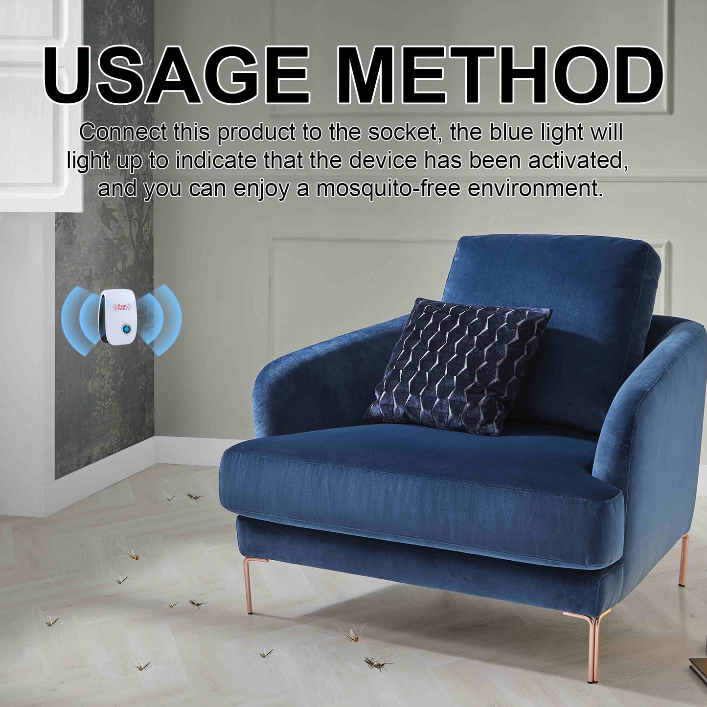 Jue-Fish Mosquito Repellent, Indoor Household Mosquito Repellent Mice Cockroaches Flies Prevent Mosquitoes From Biting Insect Repellent