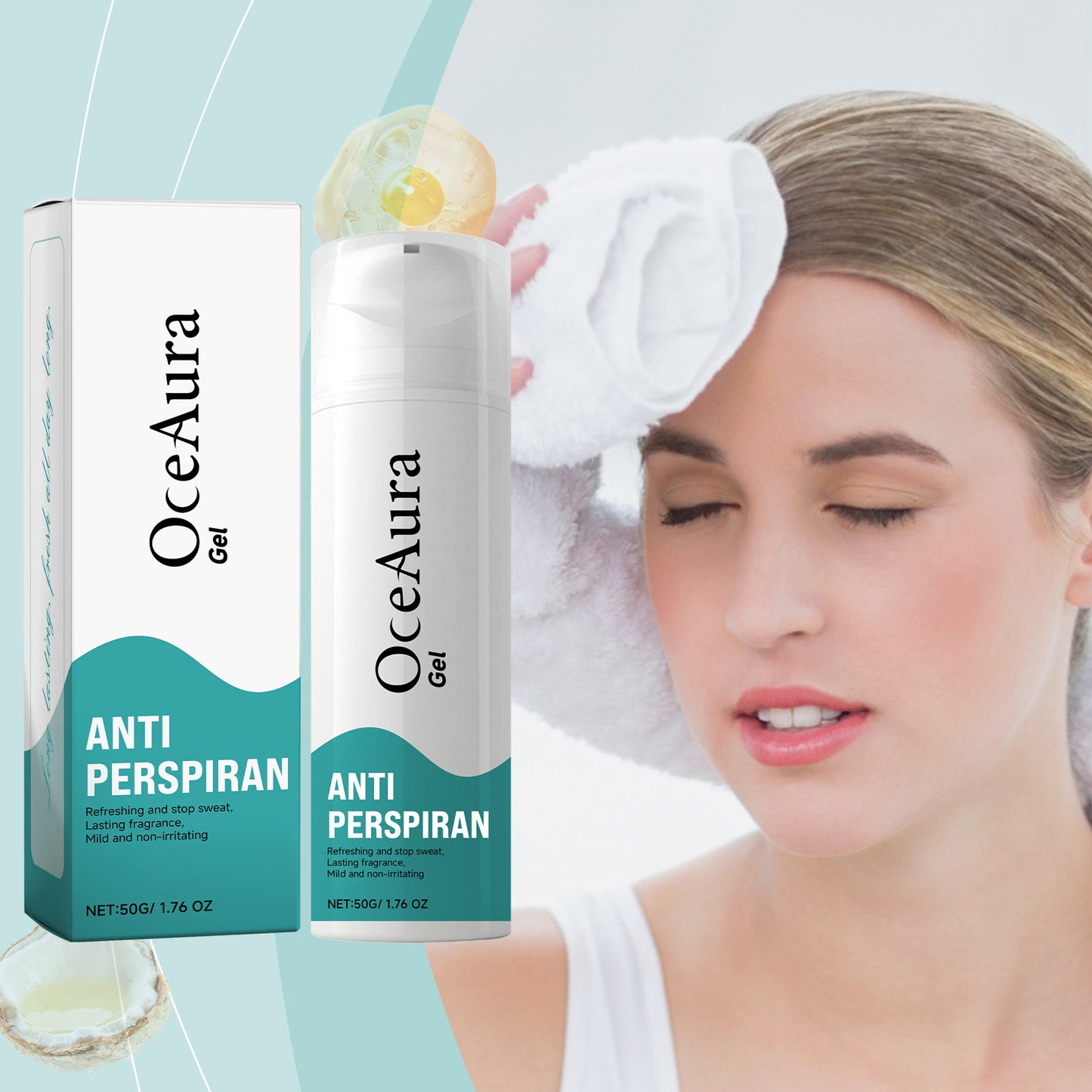 OceAura Stay Fragrance Gel Summer Skin Refreshing Perspiration Cleaning Stay Fragrance Mild Ingredient Care Gel