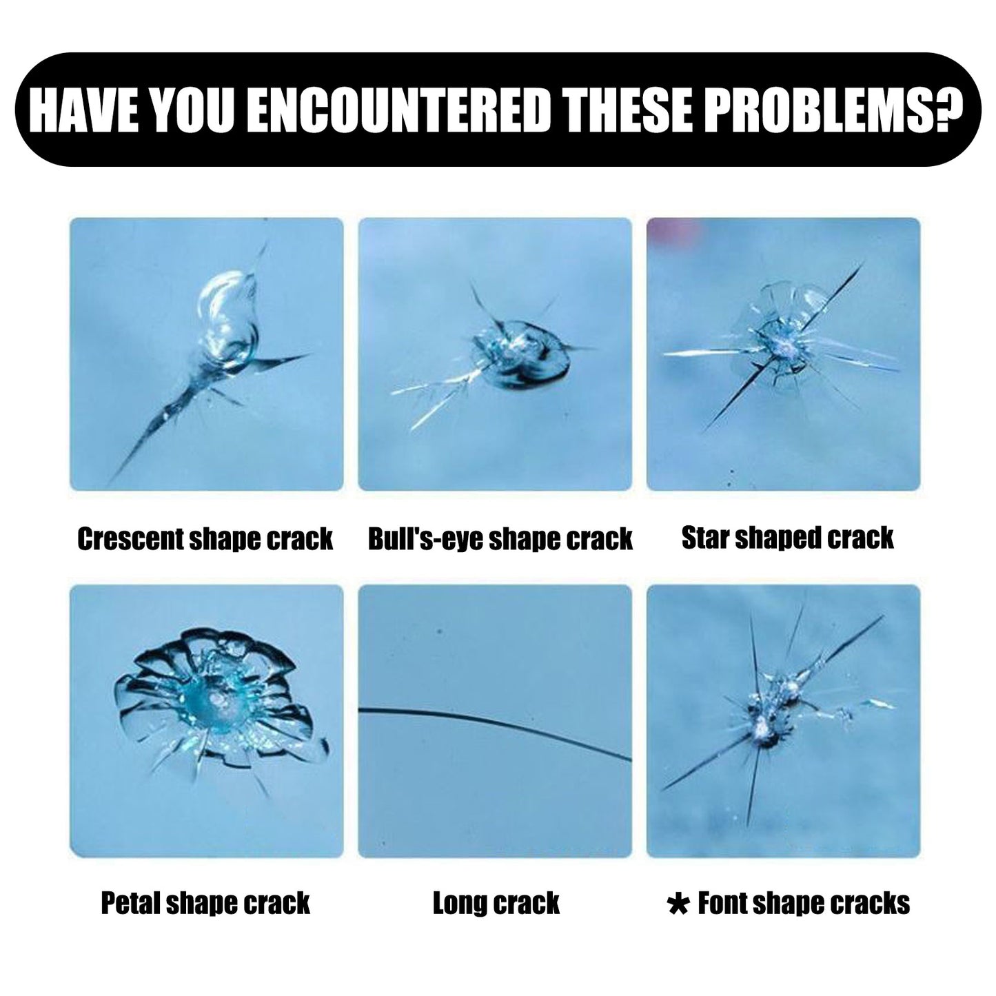 Glass Repair Kit, Auto Glass Cracks And Scratches Multi-Functional Adhesive Repair Solution