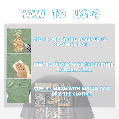 Clothing Printing Remover, Clothing Cleaning Fabric Print Pattern Pattern Letter Cleaning Remover