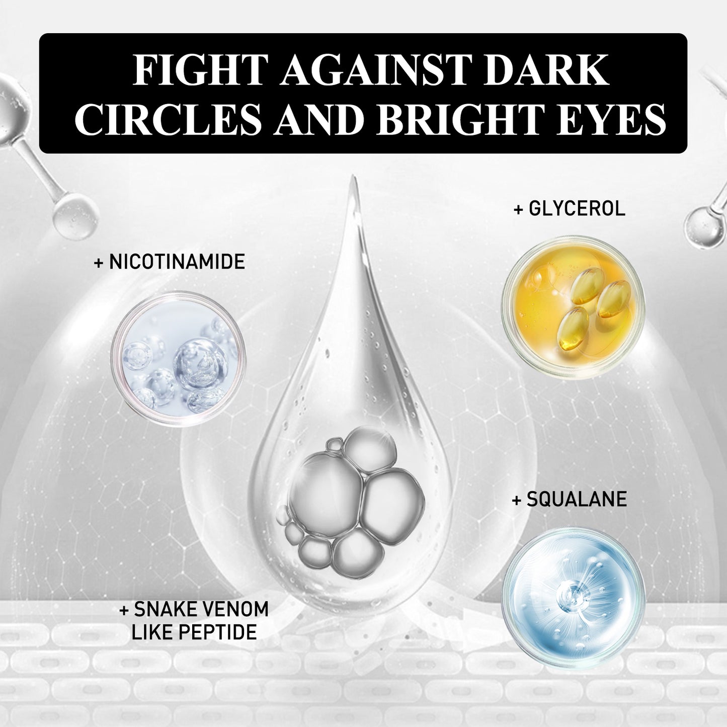 Snake Venom Peptide Brightening Eye Cream, Moisturizes And Restores Dry Lines And Eye Bags Revitalizing Eye Cream