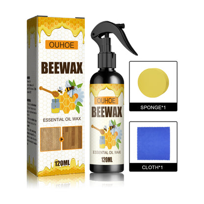 Furniture Beeswax Spray, Furniture Floor Care Polishing Waterproof Anti-Cracking Scratches Refurbished Care Wax