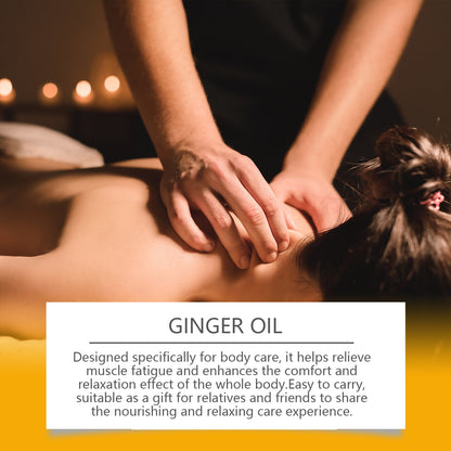 Ginger Massage Essential Oil, Ginger Care Essence Oil Body Massage Daily Care Firming Skin
