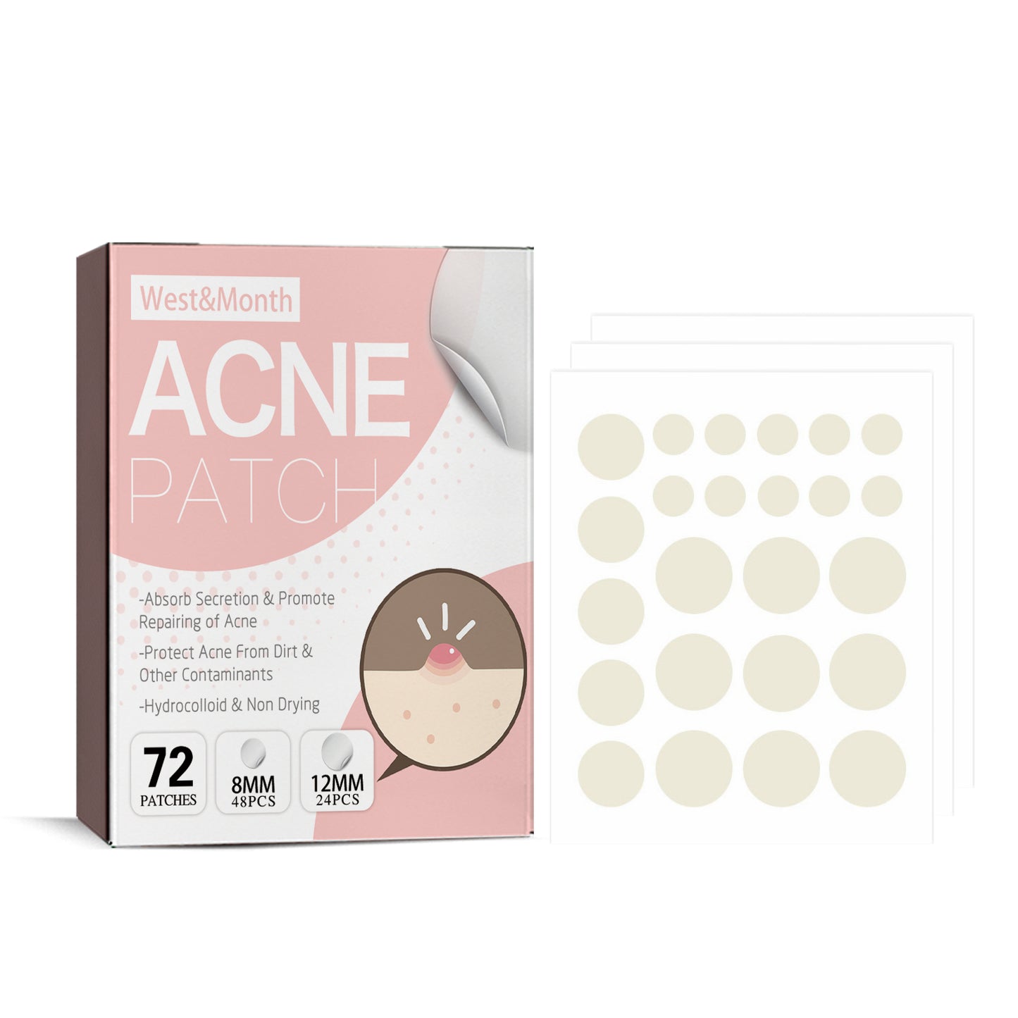 Acne Patch, Repair Acne Pimples Acne Invisible Concealer Breathable Acne Patch
