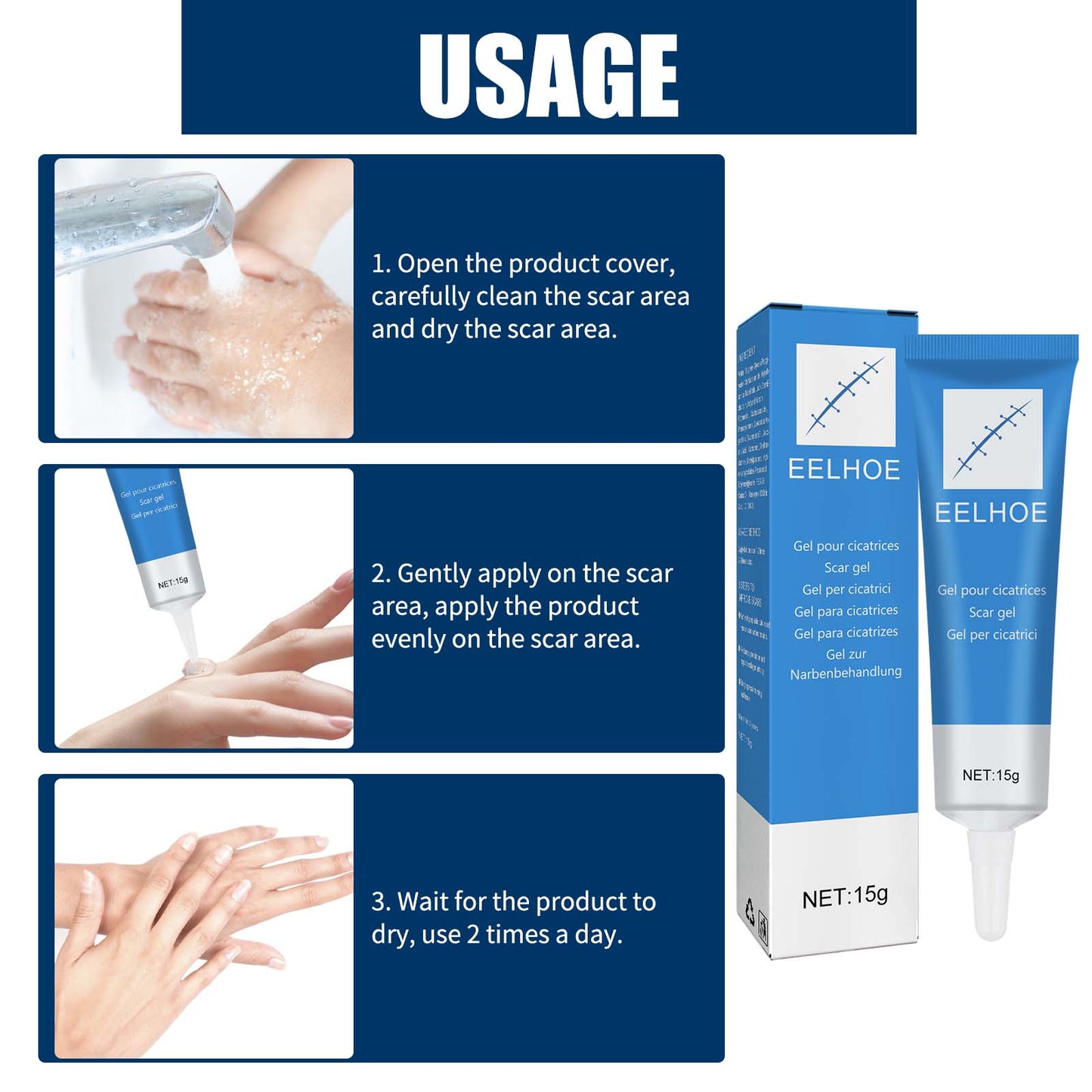 EELHOE Skin Repair Gel Moisturizes Smooth And Moisturizing Skin With Daily Skin Care Gel