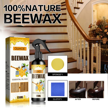 Furniture Beeswax Spray, Furniture Floor Care Polishing Waterproof Anti-Cracking Scratches Refurbished Care Wax