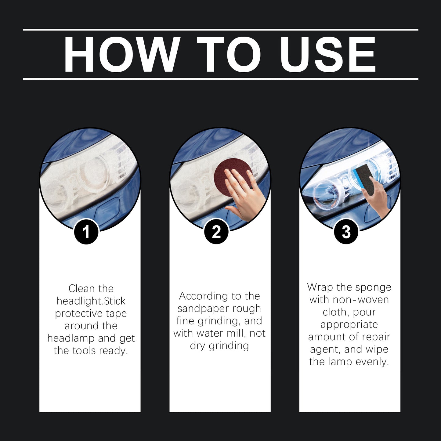 OUHOE Car Lamp Repair Spray (10ml) Car Headlamp Cover Scratch Polishing Car Headlamp Repair And Refurbishment Repair Agent