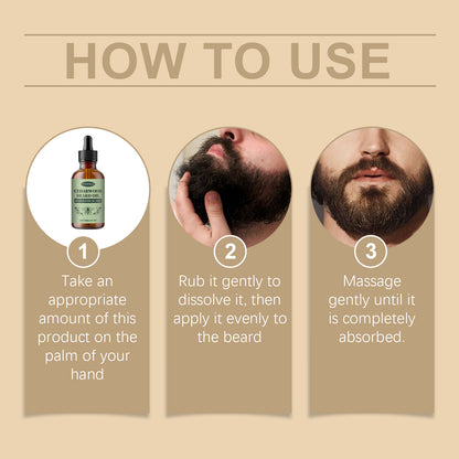 WoodSleep Men's Beard Care Essential Oil Nourishes Shine And Softens Beard Smoothness Care Essential Oil