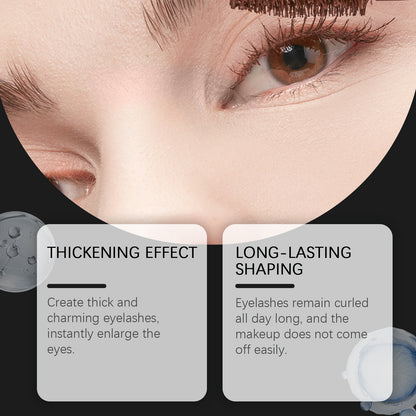 zephoco Brown Mascara Thin Long Curling Natural Lasting Makeup, Waterproof, Perspirant And Not Easy To Smudge