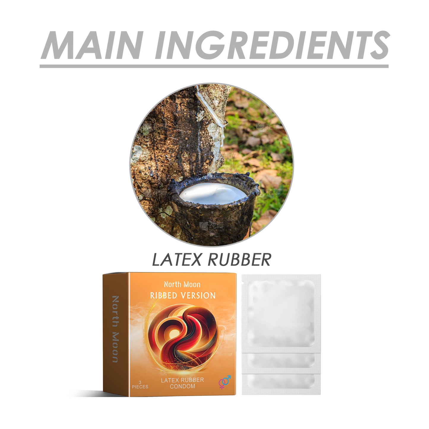 Latex Rubber Condom, Couple Body Safety Protection Thread Hyaluronic Acid Series