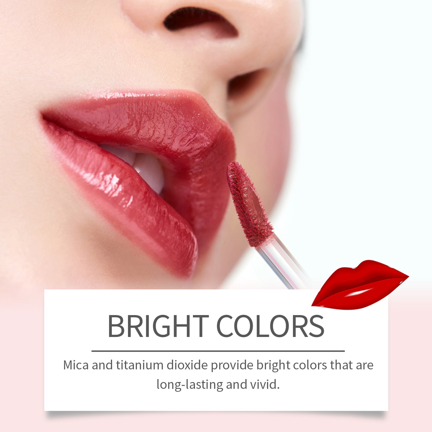 Lip Glaze, Moisturizing And Hydrating, Easy To Color, Not Easy To Stick Cup Long-Lasting Portable Lipstick Glaze