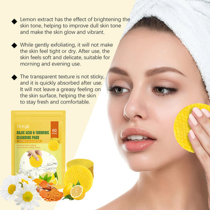 Turmeric Acid Cleansing Pad Gently Cleanses Face, Moisturizes Skin, Moisturizes Oil And Cleanses Face