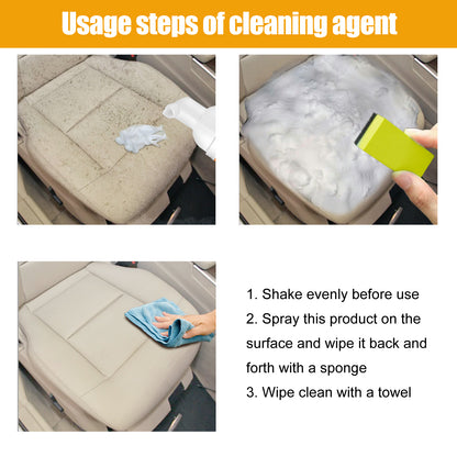 Multi-Purpose Foam Cleaner For Cars, Car Interior Seat Fabric Decontamination Refurbished Cleaning
