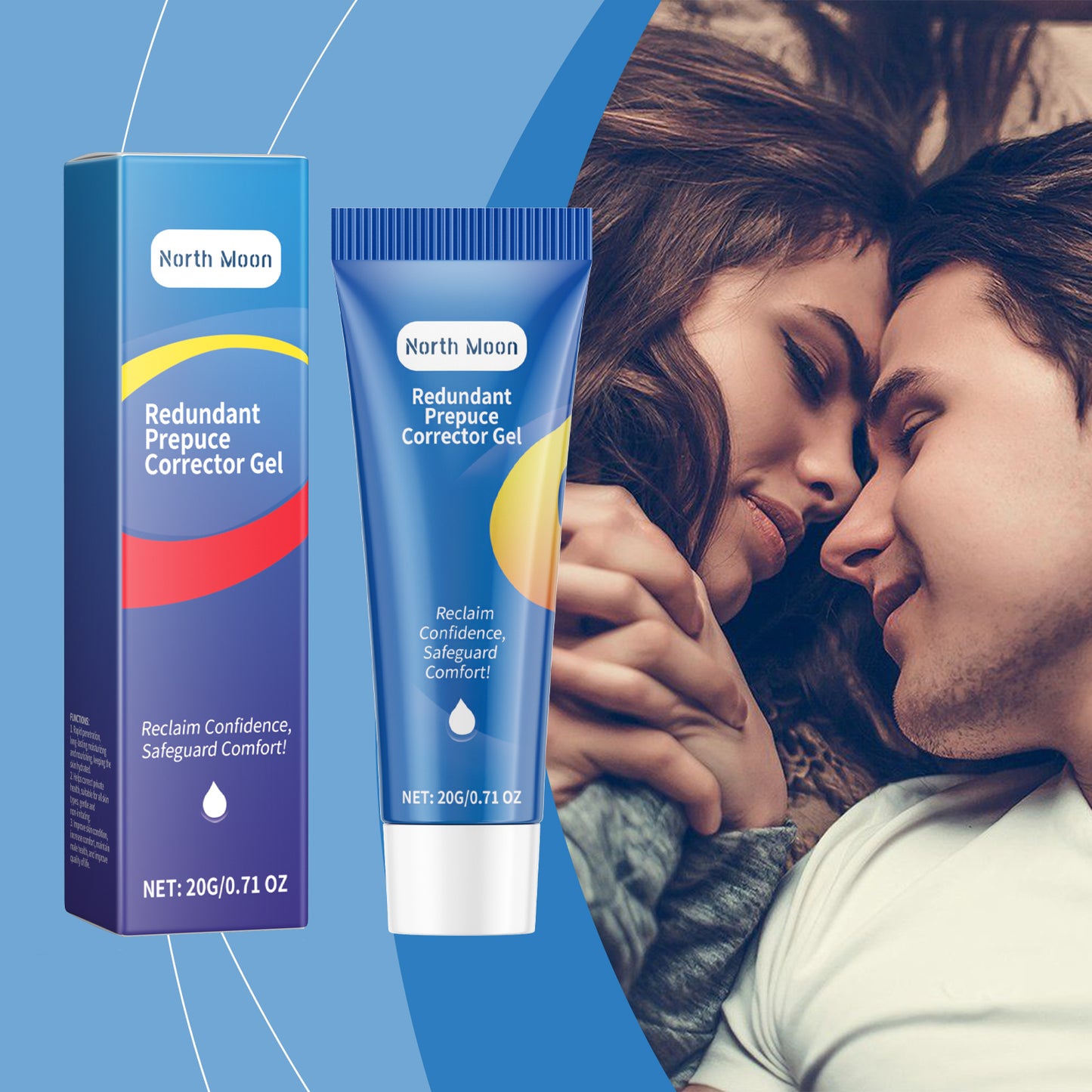 North Moon Men's Repair Gel Herbal Ingredients Gentle Soothing Repair Moisturizing Treatment Gel