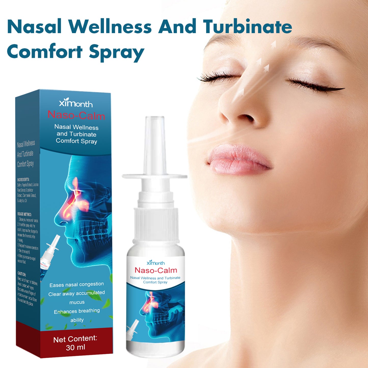 Nasal Spray Relieves Nasal Congestion, Itchy Nose, Nasal Irritation And Nasal Cleansing Care Nasal Spray