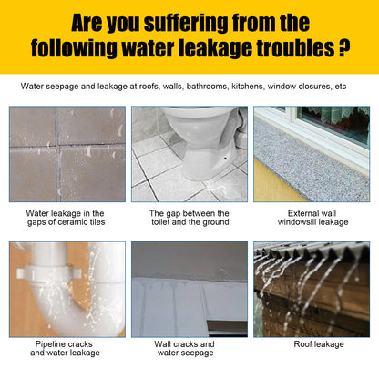 Jaysuing Waterproof Sealant (100g With Brush) Waterproof Sealant For Bathroom And Kitchen Exterior Walls Without Brick-Breaking And Leak Repair Paint