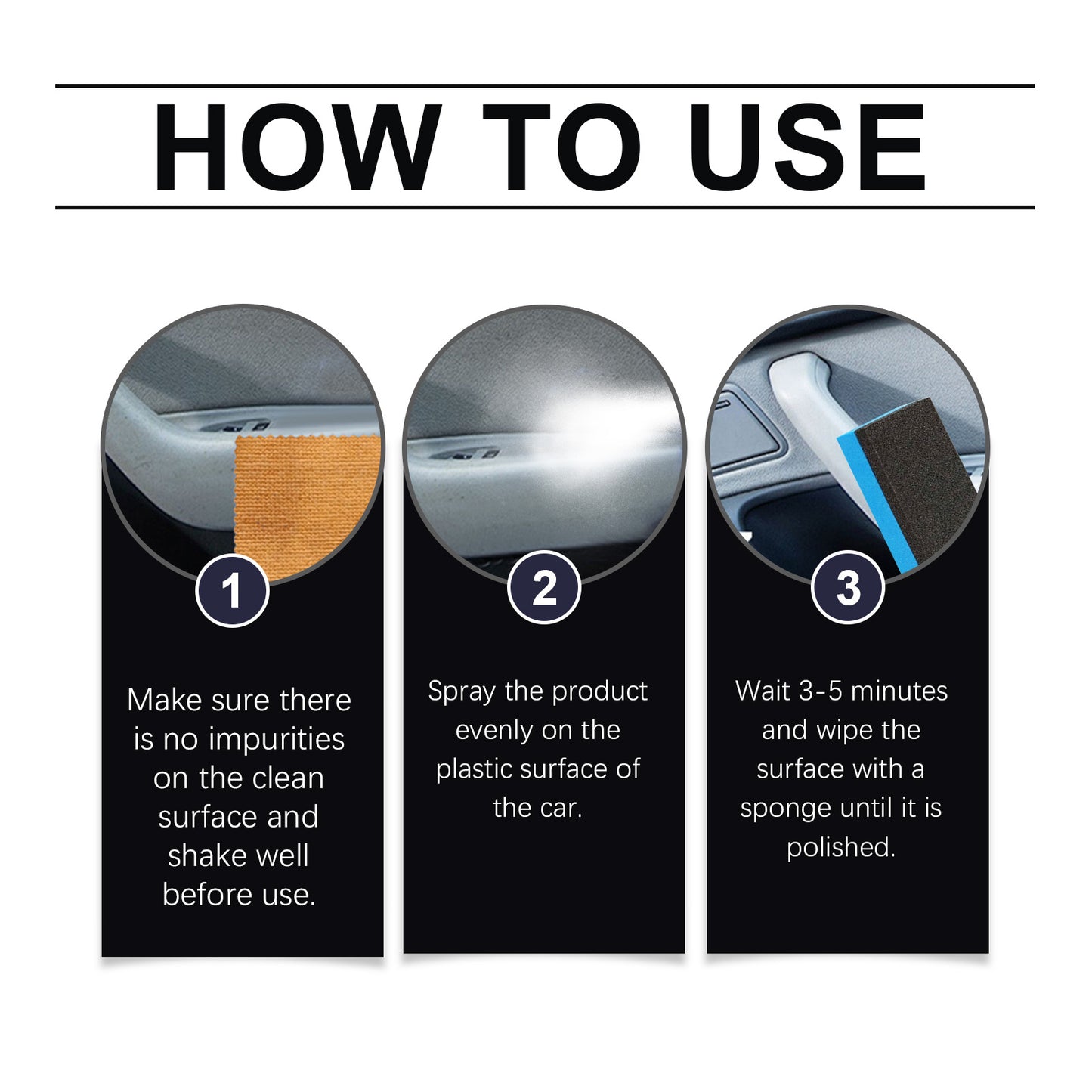 Rayhong Automotive Plastic Refurbishment Spray, Automotive Interior Plastic Coating Refurbishment, Polishing, Maintenance And Coating Spray