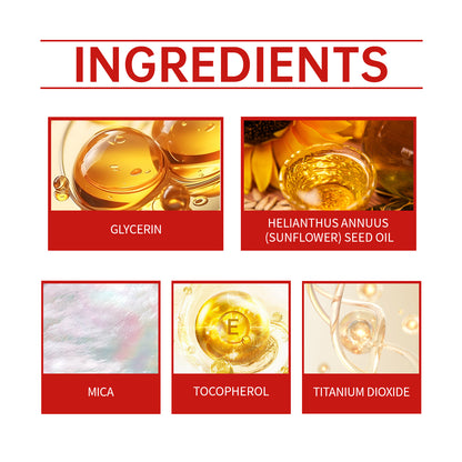 Lip Glaze, Moisturizing And Hydrating, Easy To Color, Not Easy To Stick Cup Long-Lasting Portable Lipstick Glaze