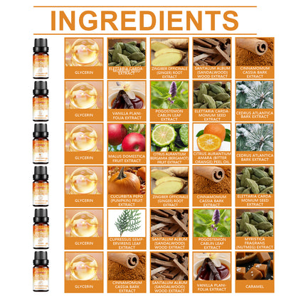 Autumn Essential Oil Set Indoor Warm Atmosphere Long-Lasting Warm Fragrance Soft Fragrance Humidifier Available