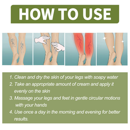 Vein Therapy Cream, Soothe Sore Swollen Leg Blood Vessels Repair Veins Body Care Cream