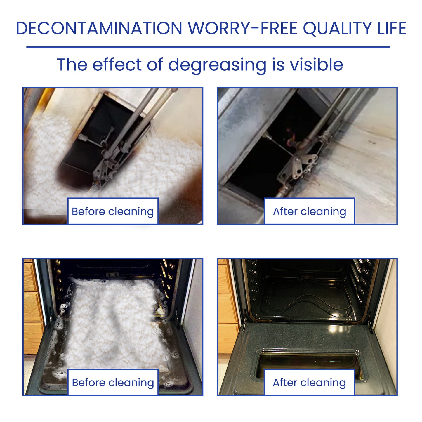 Kitchen Foam Cleaner, Stove Hood Oil Cleaning Clean Heavy Oil Foam Cleaner