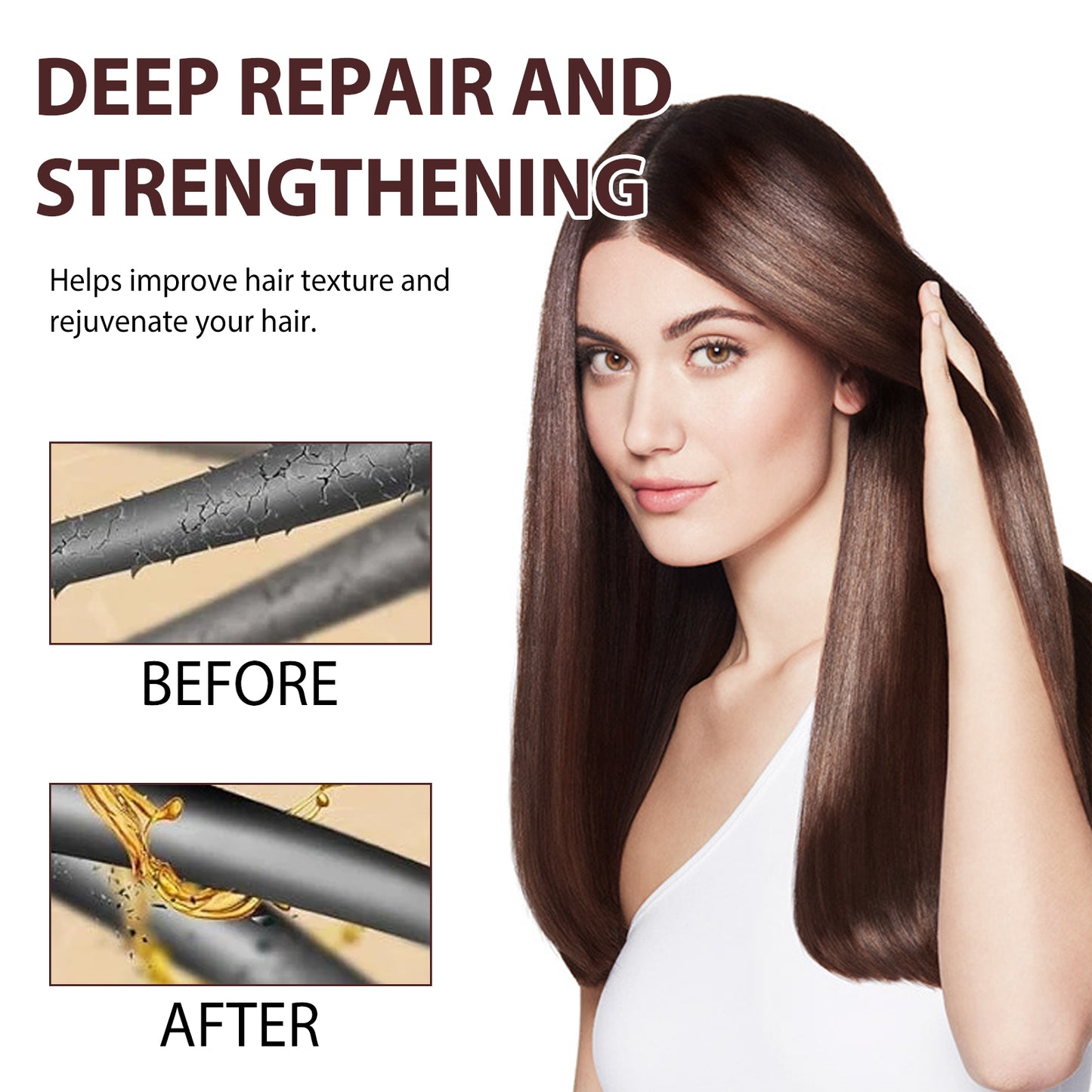 Maca Essence Oil, Moisturize Dry Hair Tail Dry Fragrance Strong And Smooth Hair Care