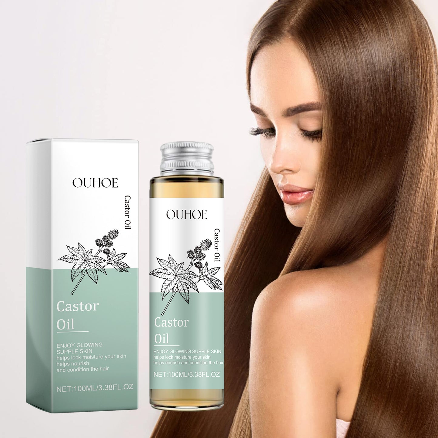 Castor Oil, Multi-Effect Massage Oil For Skin Whitening And Smoothing Hair