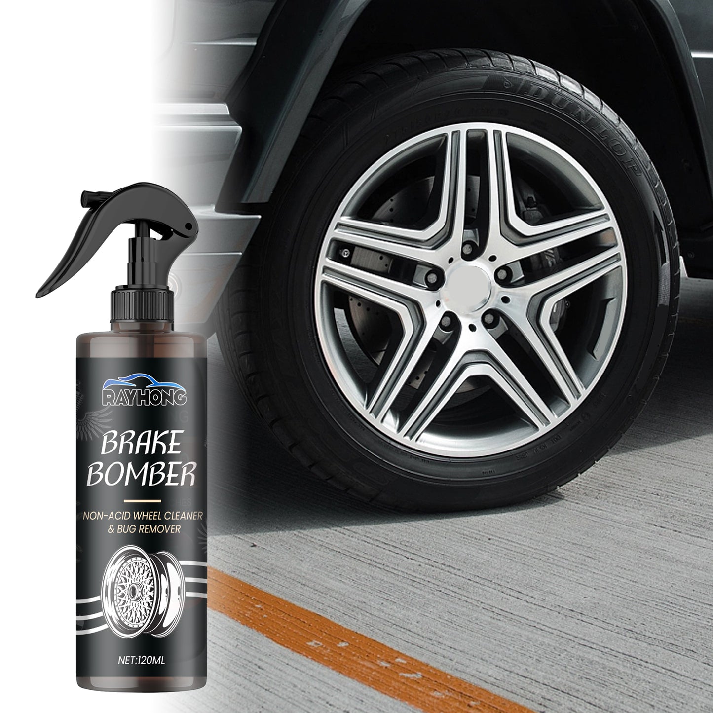 Wheel Cleaner, Car Wheel Hub Cleaning Stain Repair Removal Rust Polish