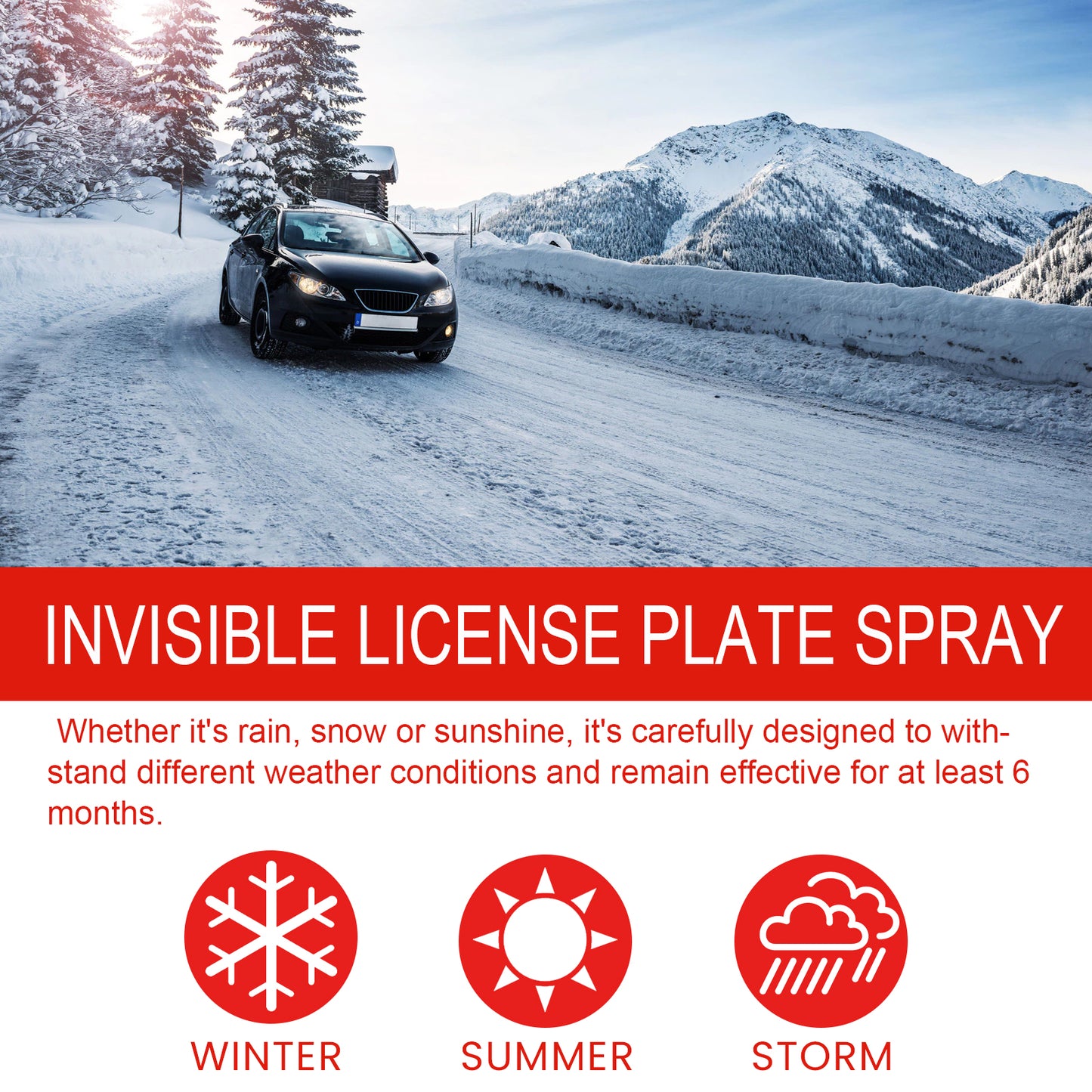 Homonth Invisible License Plate Spray, Long-Lasting And Effective Transparent Coating Invisible Defense License Plate Spray For Vehicles