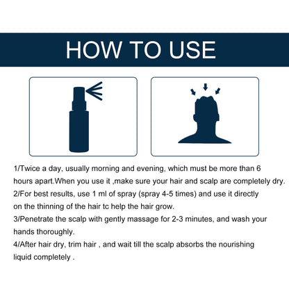 Men's Hair Spray, Dense Hair Solid Hair Hair Line Anti-Drop Treatment Fluid Thick