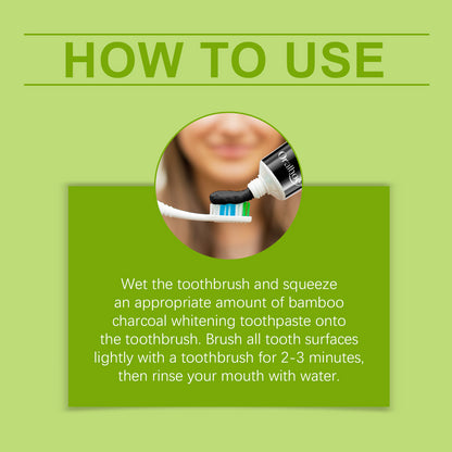Bamboo Charcoal Toothpaste Freshen Breath, Brightening Teeth And Improving Yellow Tooth Stain Removal Toothpaste