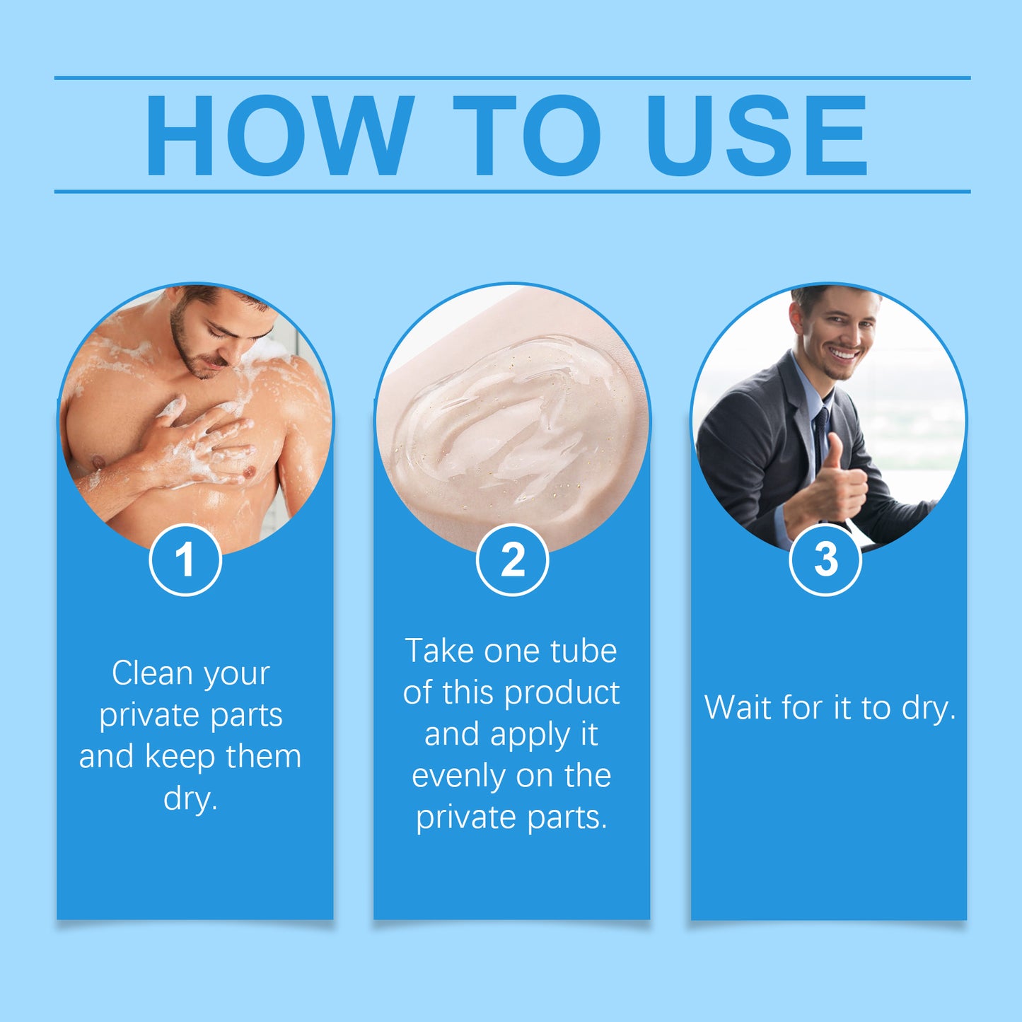 Men's Body Care Gel, Relieve Men's Physical Discomfort Care Gel