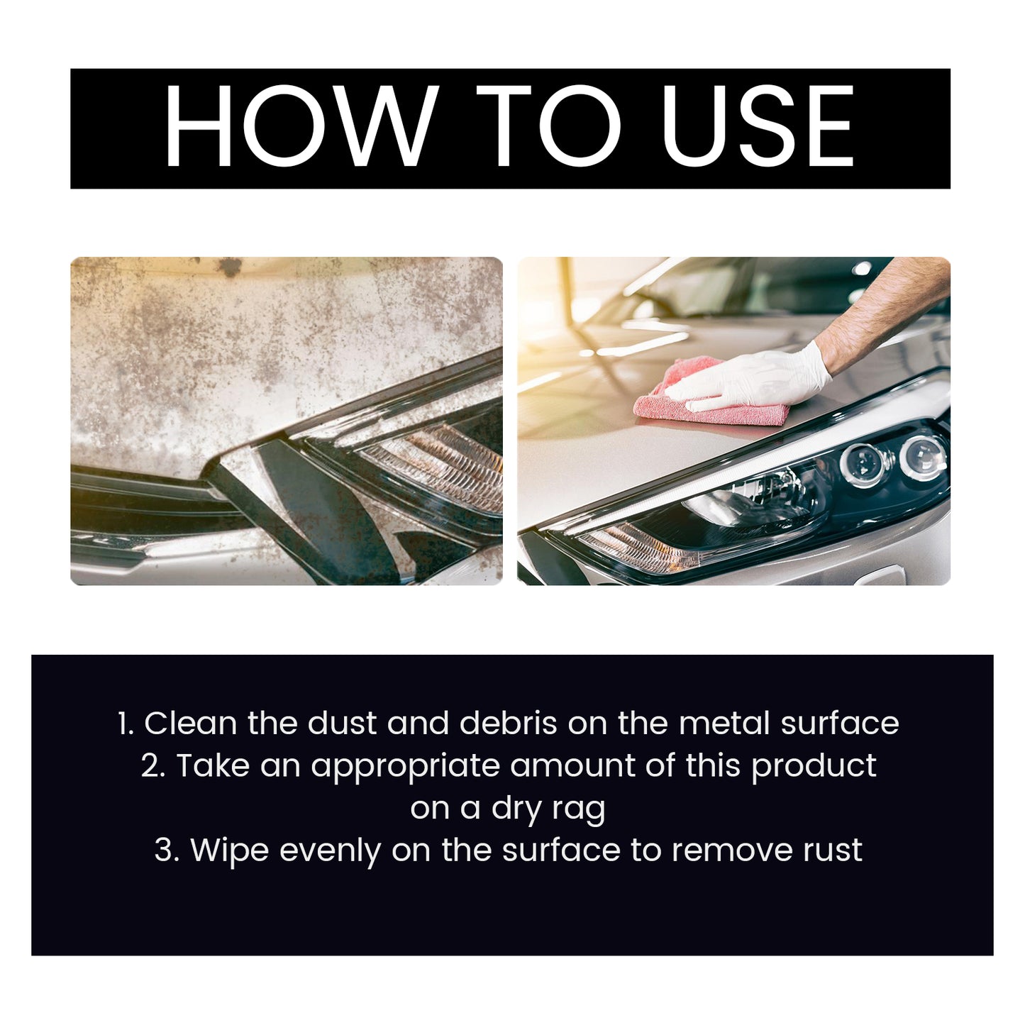 Rust Remover, Multi-Functional Metal Polishing Refurbished Car Wheel Hub Paint Cleaning Rust Remover