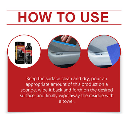 Homonth Car Black Plastic Retreader, Interior Instrument Panel Decontamination Repair Scratch Retreader