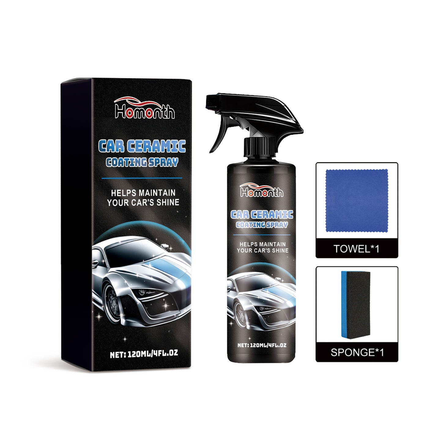 Automotive Ceramic Coating Spray, Car Refurbishment Car Paint Brightening Decontamination Polishing Refurbished Ceramic Spray