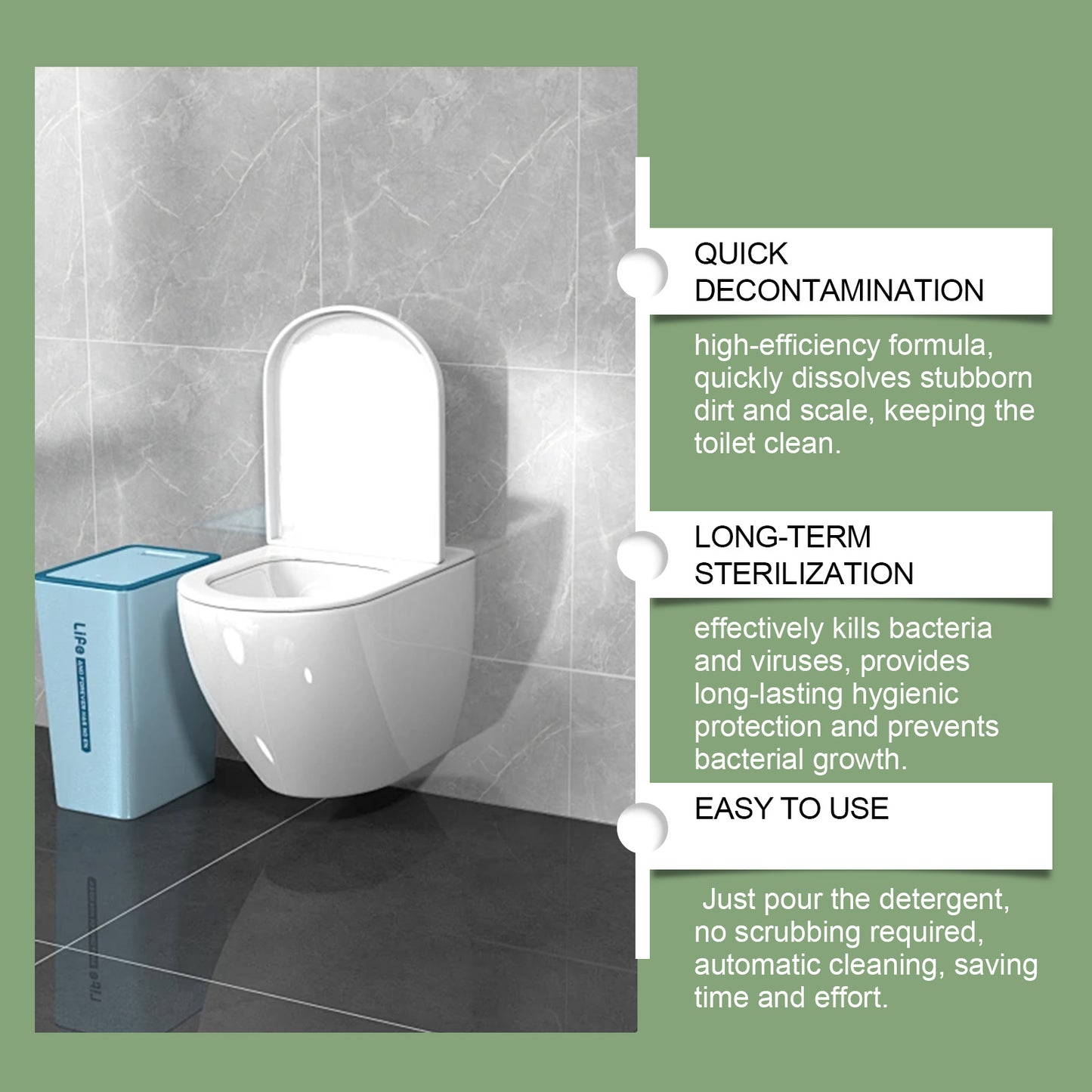 Toilet Decontamination Cleaner Household Toilet Quick Decontamination Decontamination Deodorization Cleaning Cleaner