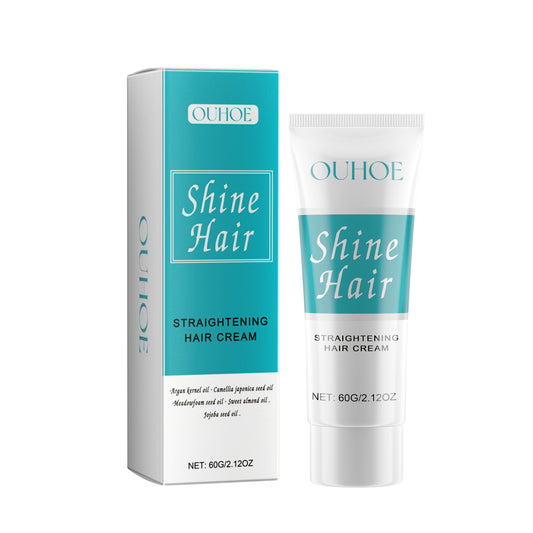 Straightening Hair Cream, Repair Damaged Dry Split Hair Smoothing Straightening Mask