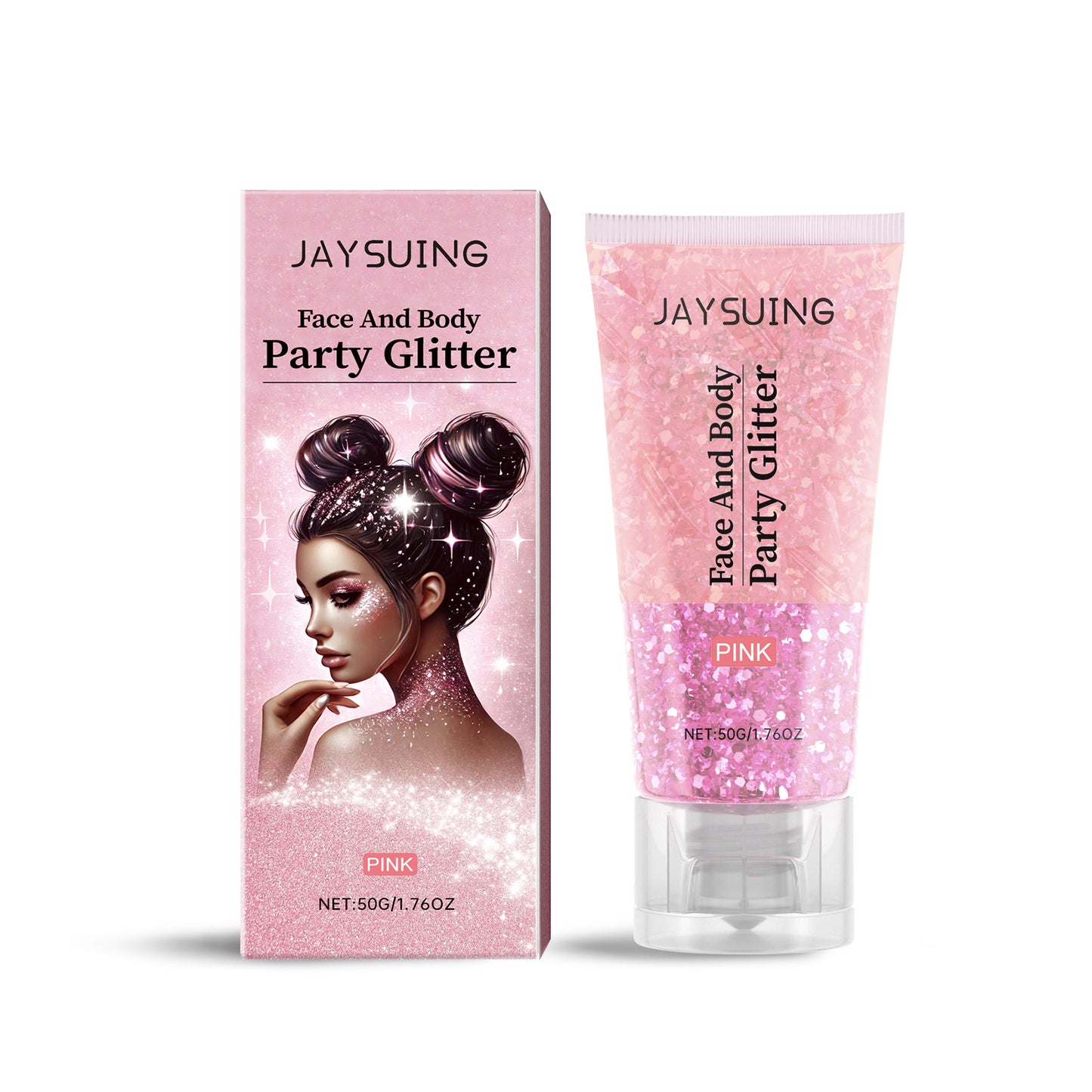 Jaysuing Glitter Glitter Gel, Natural Stereoscopic Body High Glitter Party Rave Multi-Color Option