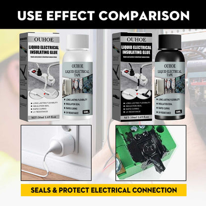 OUHOE Liquid Electrical Insulating Adhesive (White 30ml) Is A High-Temperature Resistant Organic Insulating Adhesive With Good Weather Resistance And Water Resistance For Repair And Sealing