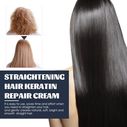 Straightening Hair Keratin Ratin Repair Cream, Repair Silky Hair Care Moisturizing Hair Mask Treatment Cream