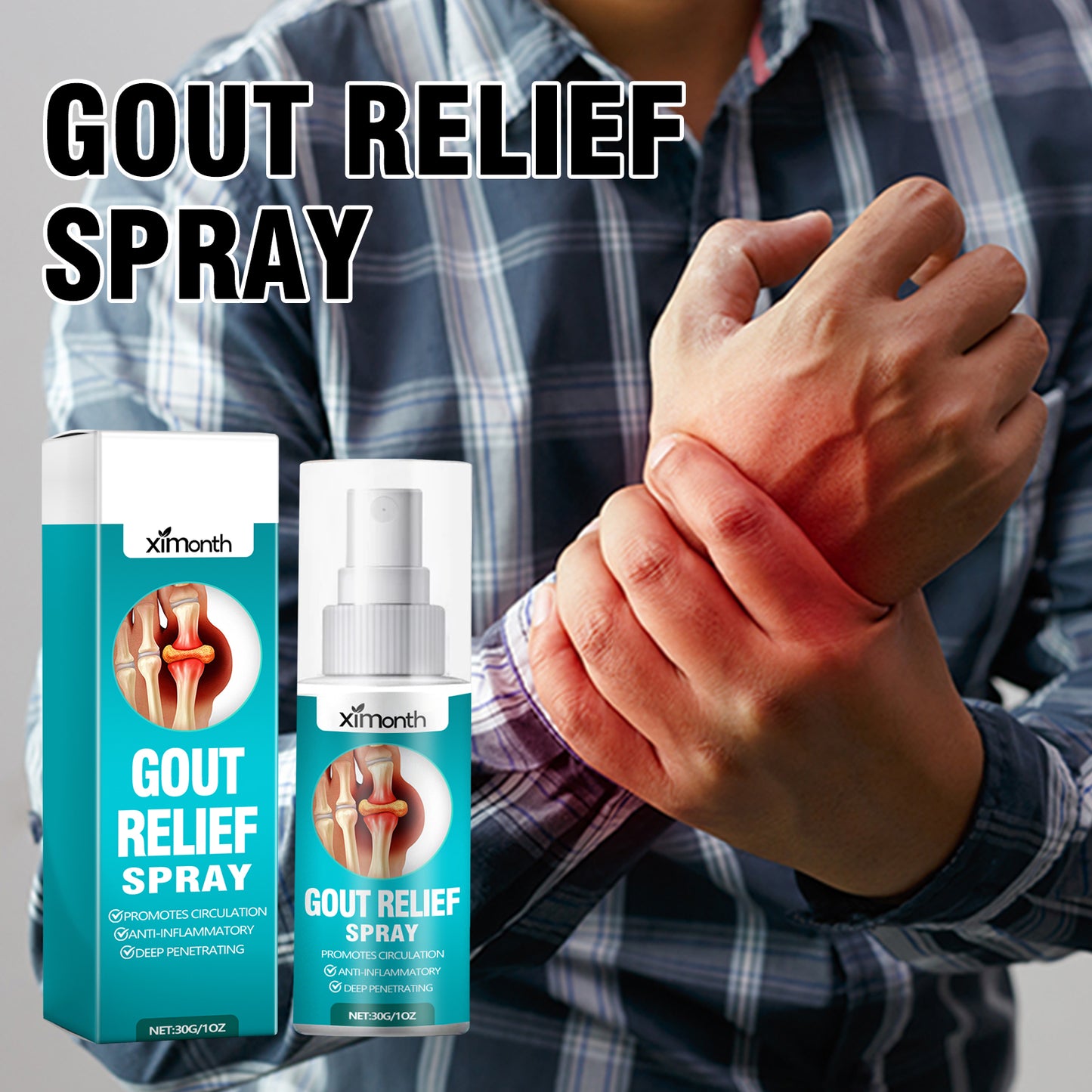 Gout Relief Spray, Relieve Lumbar Joint Muscle Knee Soreness Activating Muscles And Bone Health Care