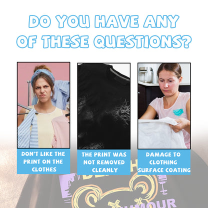 Clothing Printing Remover, Clothing Cleaning Fabric Print Pattern Pattern Letter Cleaning Remover