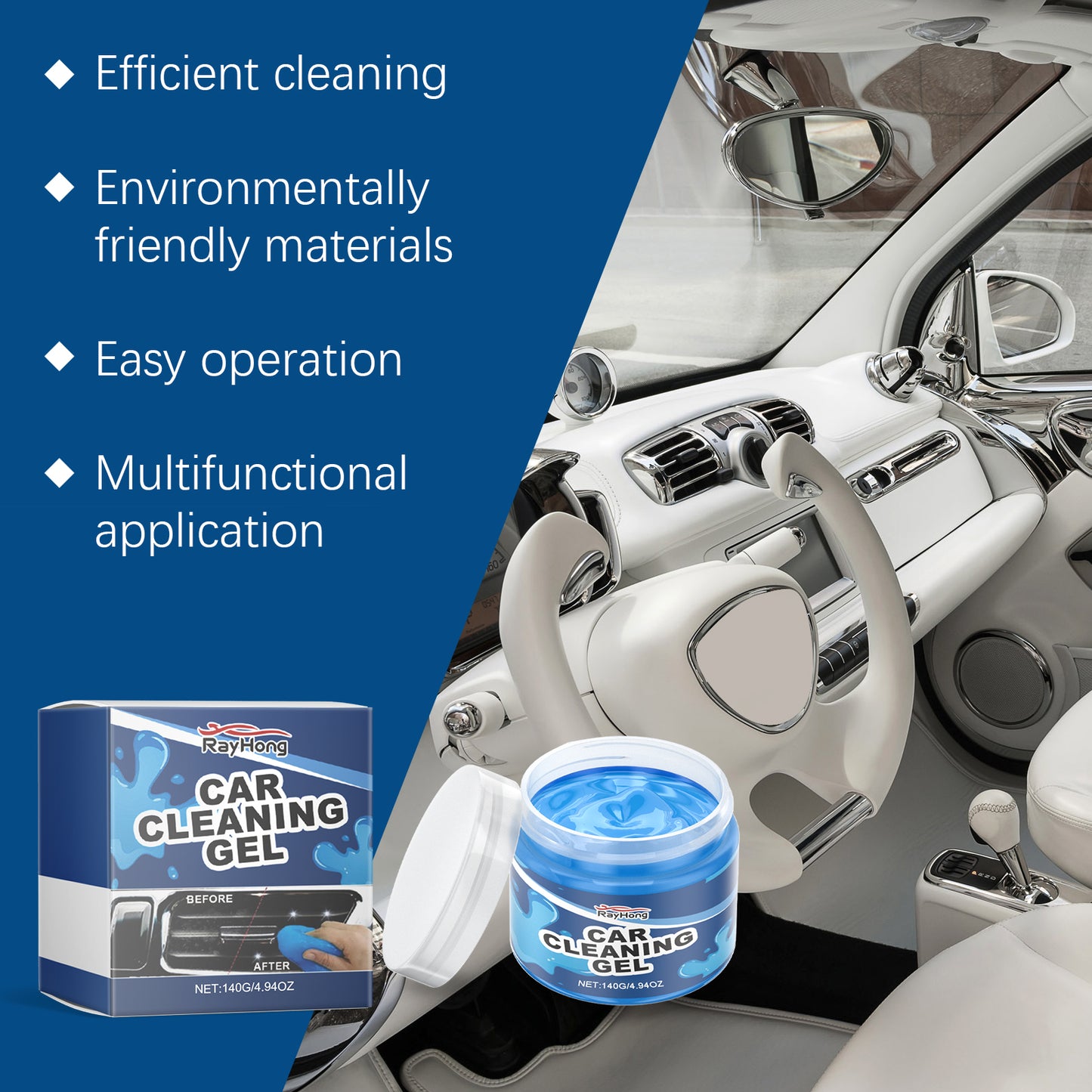 Rayhong Automotive Cleaning Gel Automotive Interior Gap Automotive Multi-Function Air Outlet Cleaning Soft Adhesive