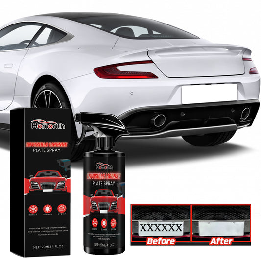 Homonth Invisible License Plate Spray, Long-Lasting And Effective Transparent Coating Invisible Defense License Plate Spray For Vehicles