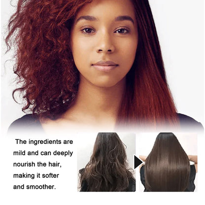 Straightening Hair Cream, Repair Damaged Dry Split Hair Smoothing Straightening Mask