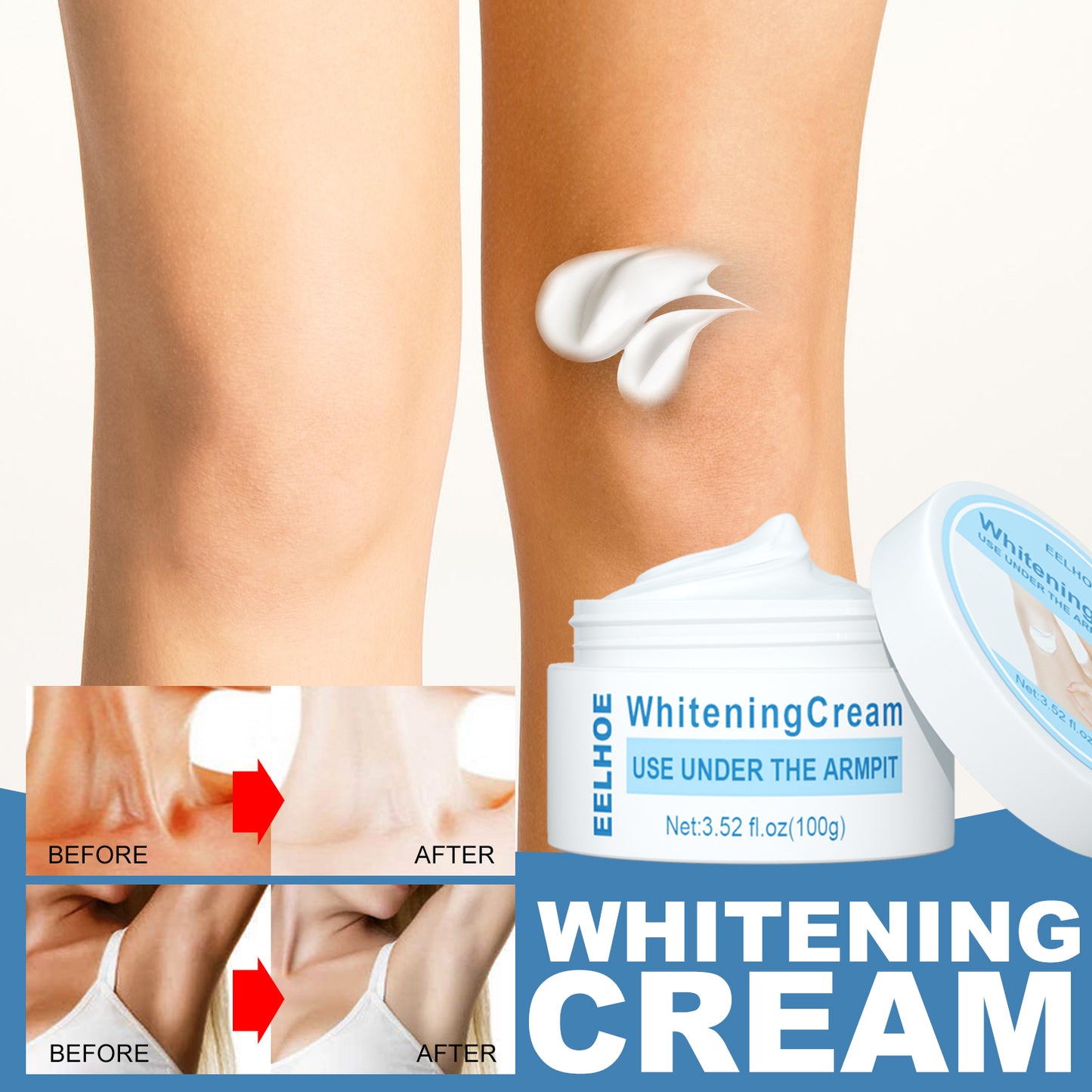 Beauty Cream, Neck And Back Legs And Elbows Refreshing And Smooth Remove Stains Moisturize Skin Underarm Whitening Cream